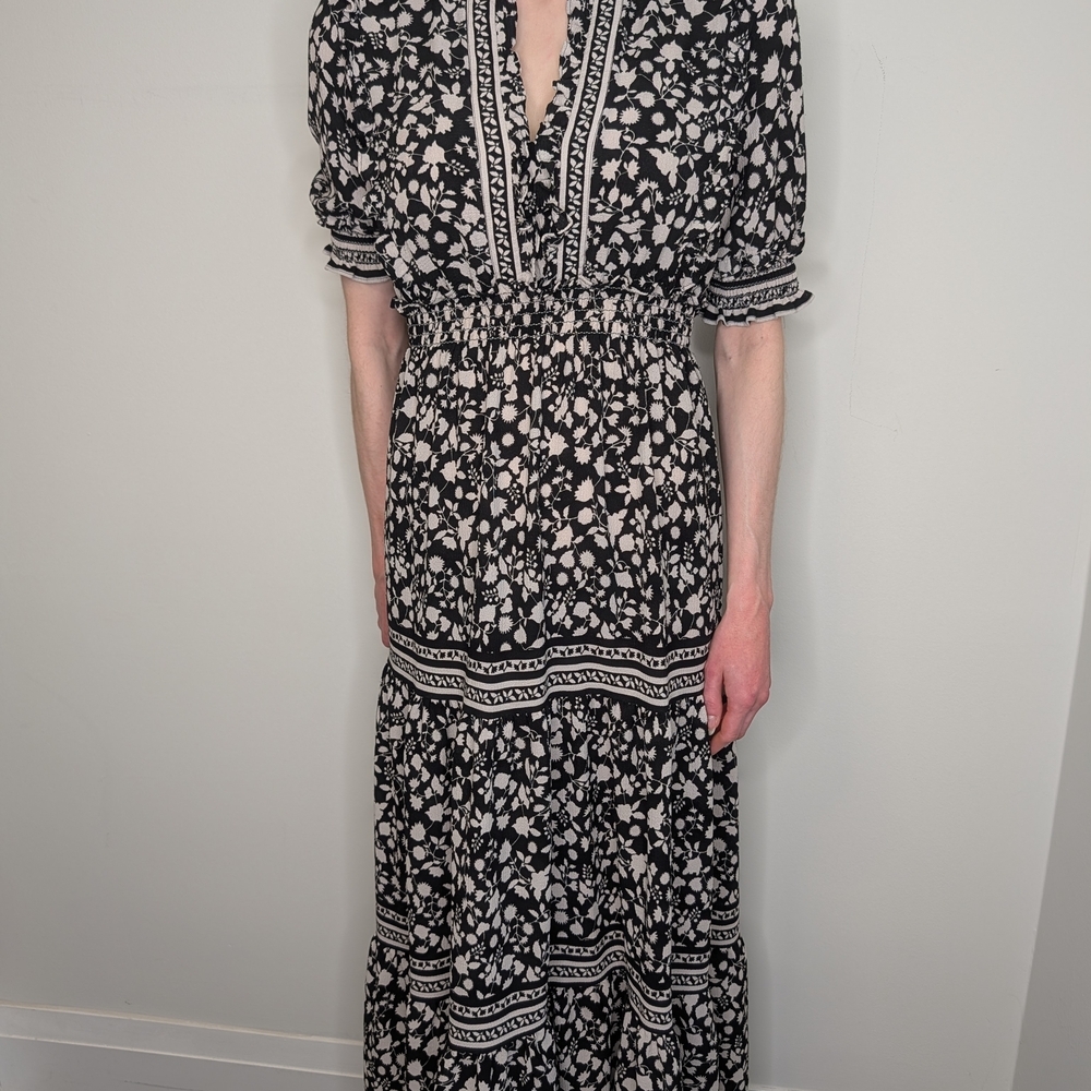 Max Studio | Long Prairie Floral Dress | Maxi Dress Size XS